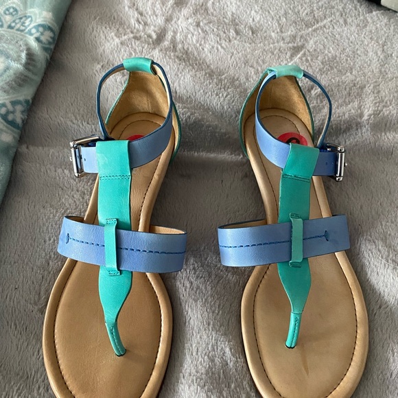 Coach multi color sandals worn twice mint condition - Picture 2 of 2